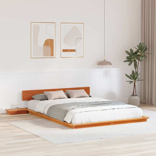 vidaXL Bed Frame Brown 160 x 200 cm Wood