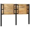 vidaXL Headboard 160 cm Solid Wood Mango and Iron