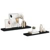 vidaXL Floating Wall Shelves 2 pcs Black 90x23.5x3.8 cm MDF