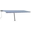 vidaXL Freestanding Manual Retractable Awning 600x300 cm Blue/White