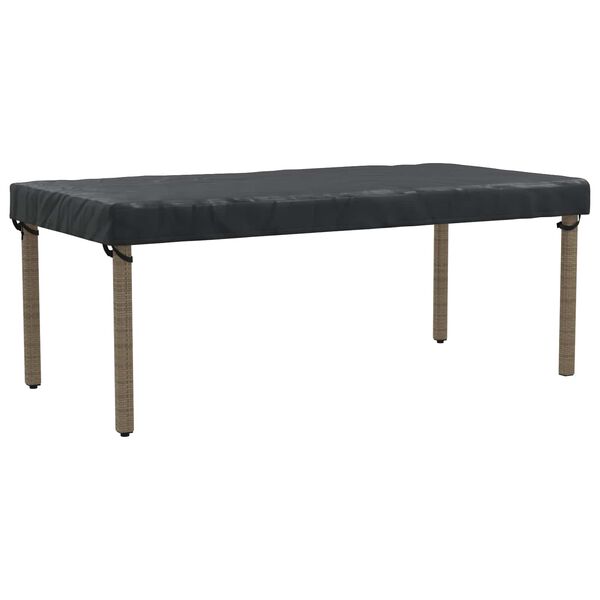 vidaXL Table Cover Plain Black 102 x 202 x 15 cm Fabric