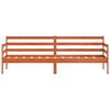 vidaXL Day Bed with Headboard Wax Brown Solid Pine Wood