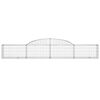 vidaXL Arched Gabion Baskets 17 pcs 300x30x40/60 cm Galvanised Iron