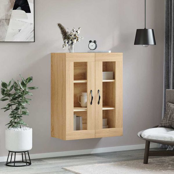 vidaXL Wall Mounted Cabinet Sonoma Oak 69.5x34x90 cm Engineered Wood