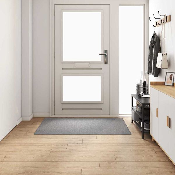 vidaXL Carpet Runner Light Grey 100 x 150 cm 100% Polypropylene