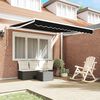 vidaXL Awning Retractable Manual Black 300 x 250 x 165 cm Polyester