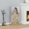 vidaXL Firewood Rack 50x23x100 cm Stainless Steel