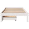vidaXL Bed Frame with Drawers without Mattress White 75x190 cm Small Single