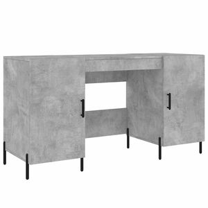 vidaXL Desk Concrete Grey 140x50x75 cm Engineered Wood