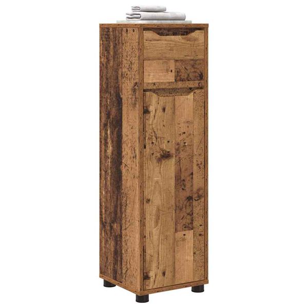 vidaXL Bathroom Cabinet Old Wood 30.5 x 30 x 101 cm Engineered Wood