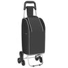 vidaXL Shopping Trolley Folding Black 39.5 x 33 x 93 cm Oxford fabric