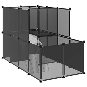 vidaXL Animal Cage | Black | Polypropylene (PP), Steel | Medium | Foldable