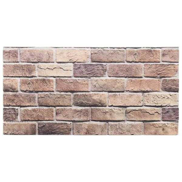 vidaXL Wall Panels 10 pcs Brown and Grey 100 x 50 cm EPS Foam