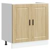 vidaXL Sink Base Cabinet with Door Porto 2 pcs Brown Engineered wood