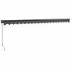 vidaXL Retractable Awning Anthracite 5x3 m Fabric and Aluminium