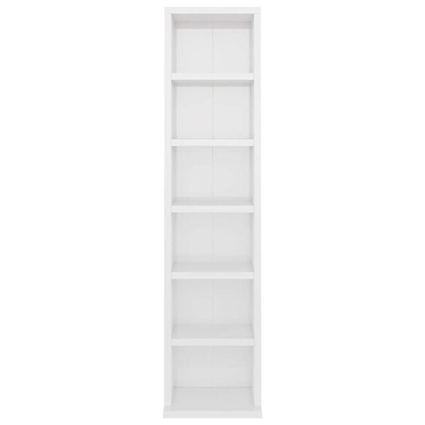vidaXL CD Cabinet High Gloss White 21x20x88 cm Engineered Wood