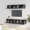 vidaXL 5 Piece TV Cabinet Set Black Engineered Wood