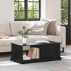 vidaXL Coffee Table Black Oak 90 x 50 x 35 cm Engineered Wood