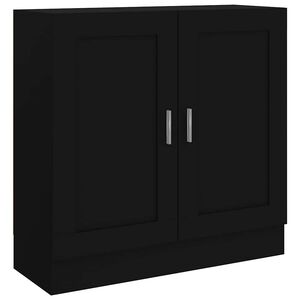vidaXL Book Cabinet Black 82,5x30,5x80 cm Engineered Wood