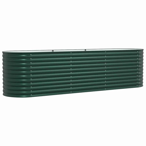 vidaXL Garden Raised Bed Green 320 x 80 x 81 cm Steel