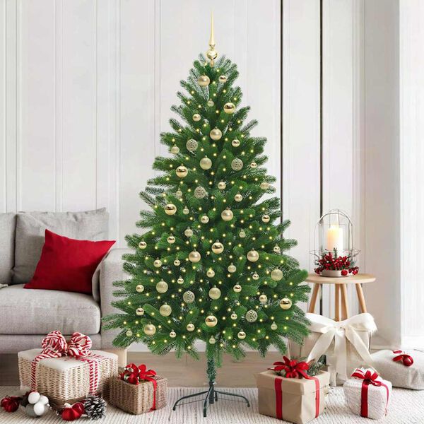vidaXL Christmas Tree with 300 LEDs with Stand Green 180 cm PE