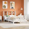 vidaXL Bookcase Bed without Mattress White 120x190 cm Small Double Solid Wood Pine