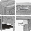 vidaXL TV Cabinet Set with Drawer FLORIN Grey Sonoma Engineered Wood