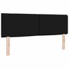 vidaXL LED Headboard with LED Strip Lights Manual Black 160 cm Fabric