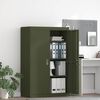 vidaXL Storage Cabinet 2 pcs Olive Green 90 x 40 x 140 cm Steel