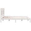 vidaXL Extra Long Bed Frame without Mattress White 140x210 cm Solid Wood