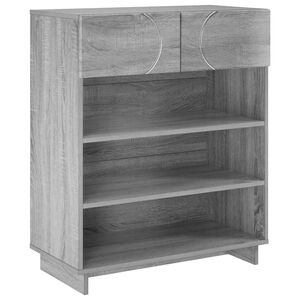 vidaXL Shoe Cabinet 73 x 38 x 87.5 cm Engineered Wood Grey Sonoma