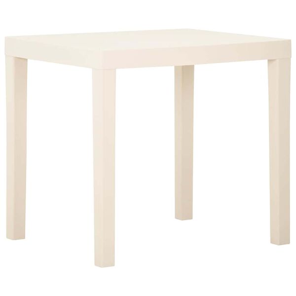 vidaXL Garden Table White 79x65x72 cm Plastic