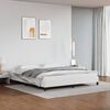 vidaXL Bed Frame without Mattress White Super King Faux Leather
