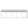 vidaXL Outdoor Dog Kennel with Roof Silver 3x7.5x2.5 m Galvanised Steel