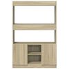 vidaXL Highboard&nbsp;Sonoma Oak 92x33x140 cm Engineered Wood