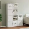 vidaXL Side Cabinets 5 pcs ODDA White 40x24x79 cm Solid Wood Pine