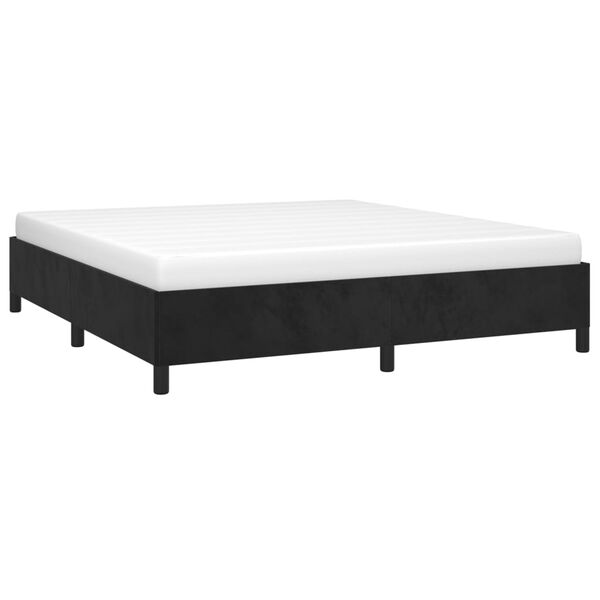 vidaXL Bed Frame without Mattress Black 180x200 cm Super King Super King Velvet