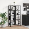 vidaXL Bookshelf Black Oak 82 x 32 x 144.5 cm Engineered Wood