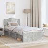 vidaXL Bed Frame Concerte Grey 90 x 190 cm Solid Pine Wood