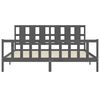 vidaXL Bed Frame without Mattress Grey 200x200 cm Solid Wood Pine