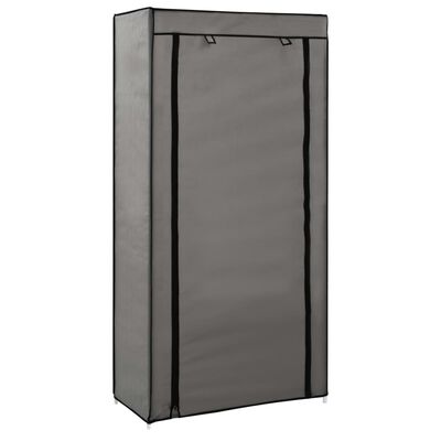 vidaXL Shoe Cabinet with Cover Grey 58x28x106 cm Fabric