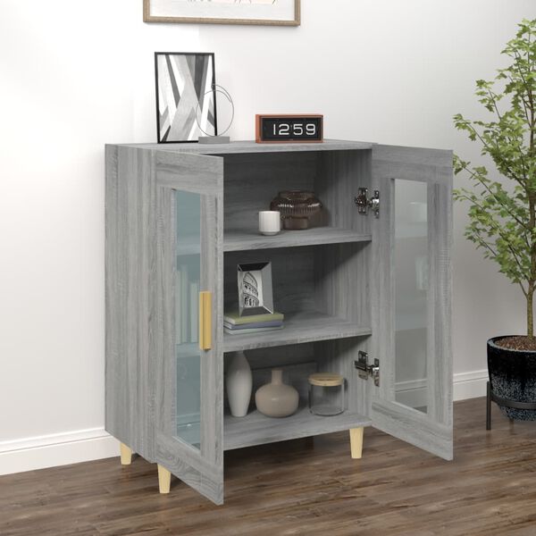 vidaXL Sideboard Grey Sonoma 69.5x34x90 cm Engineered Wood