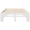 vidaXL Bed Frame White 135 x 190 cm Solid Pine Wood