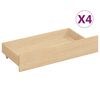 vidaXL Bed Frame without Mattress with 4 Drawers Solid Wood 160x200 cm
