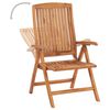 vidaXL Reclining Garden Chairs 2 pcs Solid Teak Wood