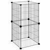 vidaXL 8-Panel Pet Cage Black 35x35 cm Steel