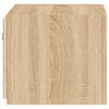vidaXL TV Wall Cabinets with LED Lights 2 pcs Sonoma Oak 30.5x35x30 cm
