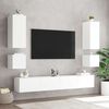 vidaXL TV Wall Cabinet with LED Lights White 40.5x35x40 cm
