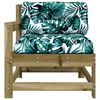 vidaXL Garden Chairs with Cushions 2 pcs Impregnated Wood Pine