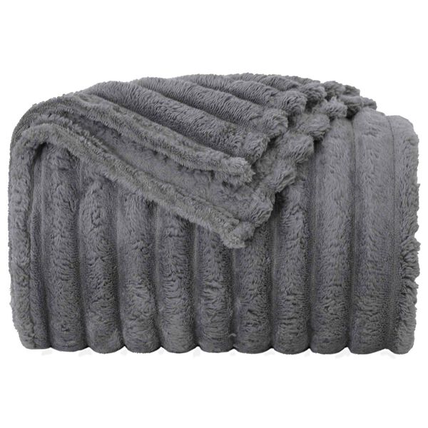 vidaXL Throw Blanket Dark Grey 200 x 150 cm Fleece